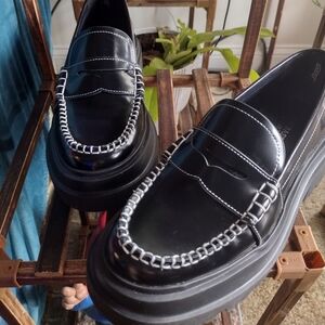 G.H. Bass women's flat platforms.